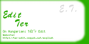 edit ter business card